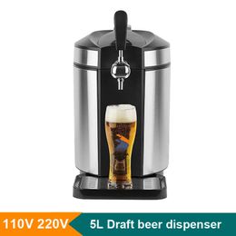 5L Keg Automatic Self-brewing Beer Equipment Mini Air-cooled Draught Beer Dispenser Small Barbecue Draught Beer Machine