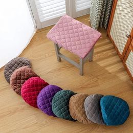 Pillow Solid Color Rectangular Stripe Plush Chair Pads Household Classroom Stool Seat Mats Student Universal Comfortable