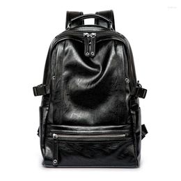 Backpack 2023 Fashion Leather Bag Casual Waterproof Quality Men Travelling PU Leisure Big Capacity Women Bagpack