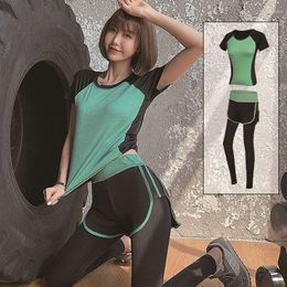 Gym Clothing Breathable Yoga Suit Women Summer Quick-drying Clothes Jogging Fitness Sports Two-piece Sweat Suits