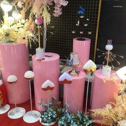 Party Decoration 5pcs/set) Style Sell Cylinder Pink Flower Stand For Wedding Yudao909