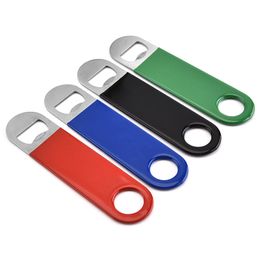 Stainless Steel Portable Beer Bottle Opener Solid Durable Flat Metal Soda Glass Cap Bottles Openers Home Kitchen Bar Key Tools Customize Logo W0017