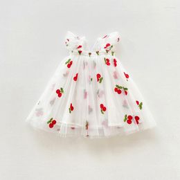 Girl Dresses Cute Girls Dress Summer Baby Polka Dots Princess Costume Toddler Kid Birthday White Sleeveless Tulle Clothing