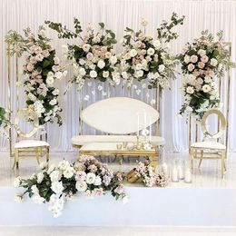 Party Decoration Arch Backdrop Flower Wall Frame Stand Wedding Gold For Yudap975
