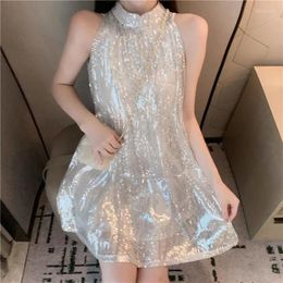 Casual Dresses Faldas Mujer Moda 2023 Summer Women Clothing Super Fairy Sweet Lady Slim High Sequin Female Fashion Sexy Jupe Femme