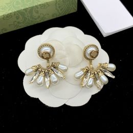 Earrings fashion brand Chandelier Earring luxury Dangle Ear Studs Gold Hoop Earrings Designer For Woman Earring Wedding Party Jewellery Ornaments G2