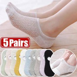 Women Socks Summer Mujer Invisible Boat For Girls Silicone Non-slip Ankle Low Short Wholesale Breathable Knit Thin