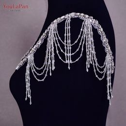 Altri accessori di moda YouLaPan S472A Tassel Women Shoulder Patchs Applique per abito da sposa Cucito spalline femminili 230512