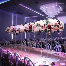 Party Decoration 12pcs) Marriage Transparent Clear Acrylic Flower Stand Crystal Wedding Table Centrepiece Yudao1305