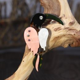 Brooches Pins Handmade Big Mouth Arcylic Bird Beauty Animal Party Office Casual Brooch Clothes Jewelry AccessoriesPins