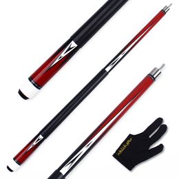 Billiard Cues Weichster Maple Wood Shaft Fast Joint 12mm Tip 1 2 Stick Red Pool Cue with Glove 230512