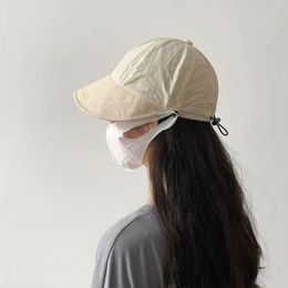 Wide Brim Hats Women Peaked Cap Comfortable Sun Protection Drawstring Breathable Adjustable Anti-UV Camping Outdoor Sunhat Headwear