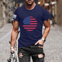 Men's T Shirts Sleep Top Men Soft Mens Summer Independence Day Fashion Casual Printed Shirt Crop Workout For Boys