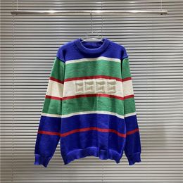 2023 New High-Quality Brand Men's Twist Sweater Knitted Cotton Sweater Pullover Sweater Pony Game Men's Colorful Sweater