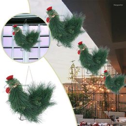 Decorative Flowers Outdoor Wreaths Front Chicken Wreath Decoration Rooster House & Outside Door Christmas Decorations