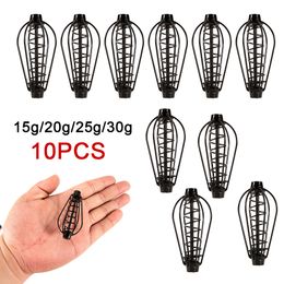 Fishing Accessories 10pcs Spring Sinker Carp Feeder 15 40g 6 Wire Method Swim Feeders Pesca Iscas Fish Tackle Tool 230512