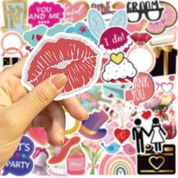 50Pcs Wedding Stickers Skate Accessories Waterproof Vinyl Sticker For Skateboard Laptop Luggage Bicycle Motorcycle Phone Car Decals