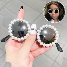 Sunglasses Children Cute Kids Round Pearl Frame Sun Glasses Girl Baby Eyeglasses Cartoon Outdoor Eyewear UV400