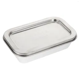 Dinnerware Sets Fridge Storage Container Keeper Case Stainless Utensil Holder Butter Lid Fresh Box Camping Containers