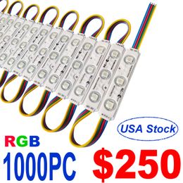 Storefront Window Led Light Waterproof SMD5050 RGB 3 Led Module Lights DC12V Indoor Outdoor Decoration Light Module Letter Design (RGB Injection) crestech888