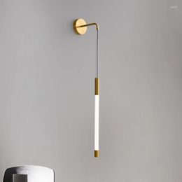 Wall Lamp LED Light Home Decor Gold Bar Body Glow Dining Room Kitchen Bedroom Single Double Pendant Bedside Lamps