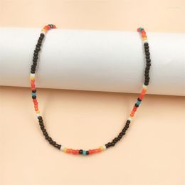 Pendant Necklaces 2023 Fashion Women Simple Bohemian Colorful Beads Choker Necklace Sexy Party Gradient Jewerly