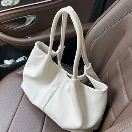 Evening Bags Black White PU Tote Bag Fashion Large Capacity Handbag Thread Decoration Daily Commuting Shoulder Students Underarm Package