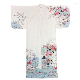 Ethnic Clothing Women's Traditional Kimono Obi Belt White Classic Yukata Vintage Robe Japan Style Pography Evening Dress Cosplay Costume