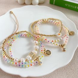 Strand KKBEAD Luxury Zircon Charm Bracelet For Women Jewellery Girl Gifts Boho Style Colourful Beads Bracelets Pulseras Femme 2023