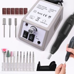 Nail Manicure Set Drill Electric Machine 20000RPM File with Milling Cutters Bits Pedicure Tools 230512