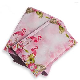 Storage Bags 100Pcs Flamingo 3 Side Seal Mylar Heat Flat Aluminium Foil Food Mask Packaging Bag With Tear Notch