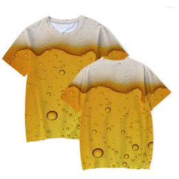 Men's T Shirts Beer 3D T-shirts Oversized Tshirt Funny T-shirt Harajuku Streetwear Hip Hop Happy Tee Shirt Men Clothes