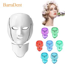 Face Care Devices 7Color LED Colourful Pon Mask Professional Beauty Skin Rejuvenation Firming Neck Home 230512