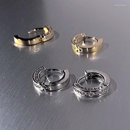 Hoop Earrings Fashion Stainless Steel Huggies Small For Women Punk Crystal Zirconia Cartilage Ear Buckle Jewelry