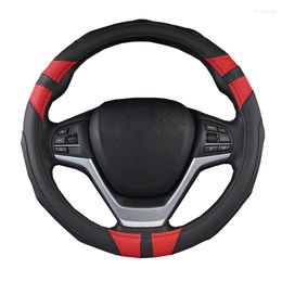 Steering Wheel Covers 3D Car Cover Fit For 37- 38 CM 14.5"-15" M Size Anti-skid Leather Inner Ring Braid On Steering-Wheel Styling