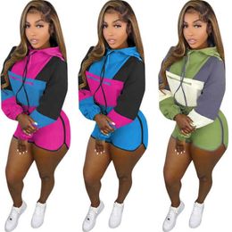 2023 Women designer Clothing Tracksuits Two Piece Outfits Designer Long Sleeve Hoodies Pocket Printing Fashion Casual Sexy Top Short Sets Spring Summer Clothing