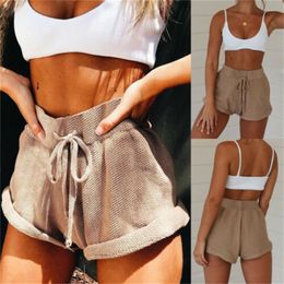 Womens Shorts Women High Waist Tie Belt Shorts Bottoms Summer Loose Trousers pants 230511