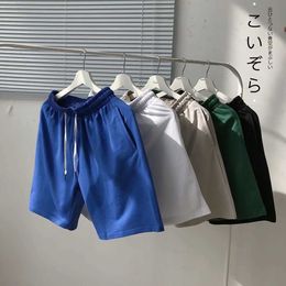 Men's Shorts Solid Men's Summer 5-point Casual Middle Pants Fashion Drstring Shorts For Men Sweatpants Y23