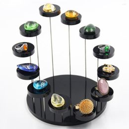 Jewellery Pouches Display Stand Multi-Layers Acrylic Rings Gemstone Show Jewellery Holder Rack Mini Anime Action Figure Storage Shelf