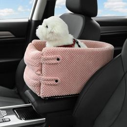 Mats Portable Travel Pet Dog Car Seat Central Control Nonslip Dog Seat Safe Car Armrest Box Booster Kennel Bed For Small Dog Cat Bed