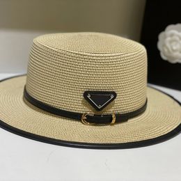 Womens Fashion Knitted Cap Luxury Designers Summer Straw Bucket Hats Sun Visor Wide Brim Hat Brand Ribbon Caps Casquette Beanie 2305123BF