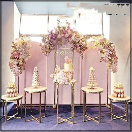 Party Decoration 3pcs/set)Wedding Arch Backdrop Props Wrought Iron Geometric Square Frame Stage Screen Creative Background Stand Yudao1123