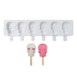 Tools Silicone Mold Chocolate Skull Ice Cube Grinder Mold Tools popsicle mould 230512