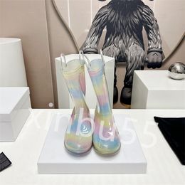 Designer Womens sandals genuine Leather summer footwear fashion bright rain boots