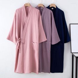 Women's Sleepwear Women Japanese Style Clothes Couple Matching Pyjamas Nightgowns Chinese Cardigan Hanfu Kimono Bathrobe Traditional