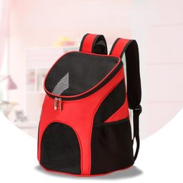 Carrier Pet Bag Outdoor Portable Cat Dog Double Shoulder Backpack Folding Pet Chest Carriers Puppy Accessories Supplies