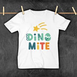 T-shirts Cartoon Cute Toddler Tee Dinosaur Time Funny Kids T-shirt Boys and Girls Fall Casual Outdoor Play Shirts Short Sleeve Cheap Tops AA230511