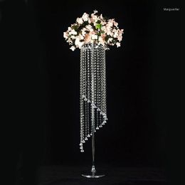 Party Decoration 12pcs) Wedding Crystal Centrepiece Flower Stand Chandelier Centrepieces For Table Walkway Pillar