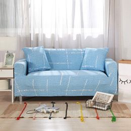 Chair Covers Blue Geometry Elastic Stretch Universal Sofa Sectional Throw Couch Corner Cover Cases For Furniture Armchairs Home Decor