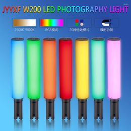 Flash Heads JYYXF W200 LED Pography Light Handheld 2500K-9500K RGB Colourful Tube Stick Creative Video Fill Wand VS Nanlite 6C